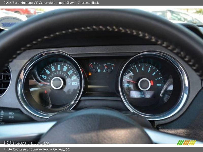 Ingot Silver / Charcoal Black 2014 Ford Mustang V6 Convertible