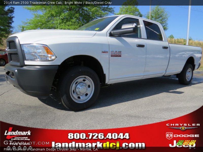 Bright White / Black/Diesel Gray 2014 Ram 2500 Tradesman Crew Cab