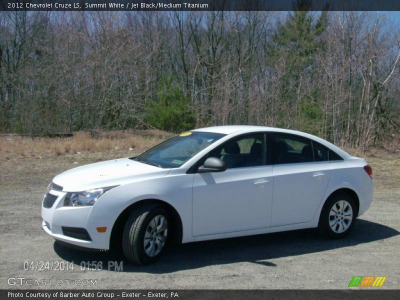 Summit White / Jet Black/Medium Titanium 2012 Chevrolet Cruze LS