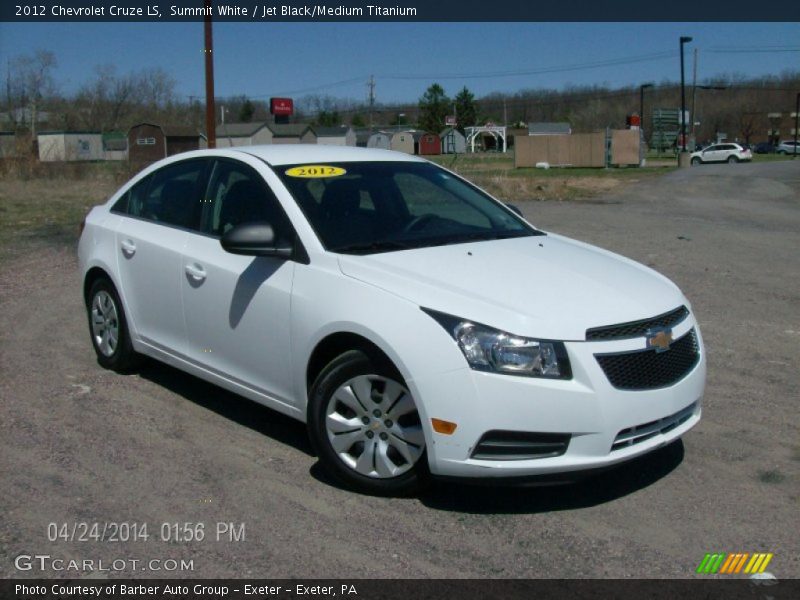 Summit White / Jet Black/Medium Titanium 2012 Chevrolet Cruze LS