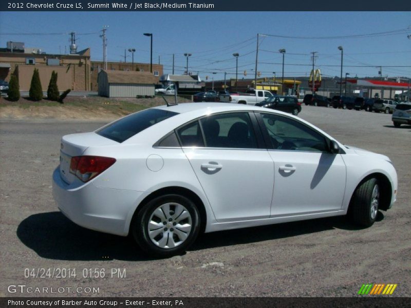 Summit White / Jet Black/Medium Titanium 2012 Chevrolet Cruze LS
