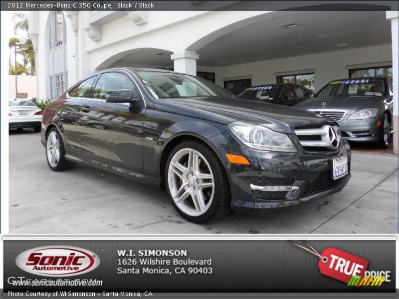 Black / Black 2012 Mercedes-Benz C 350 Coupe