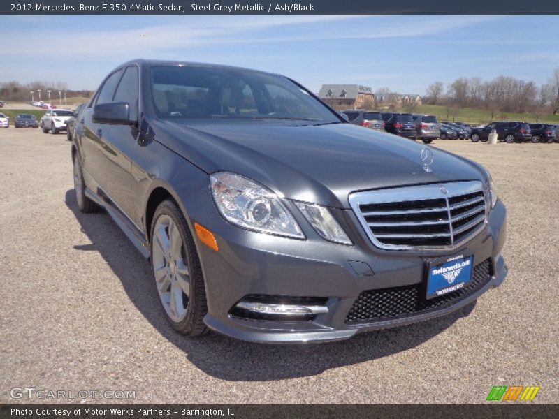 Steel Grey Metallic / Ash/Black 2012 Mercedes-Benz E 350 4Matic Sedan