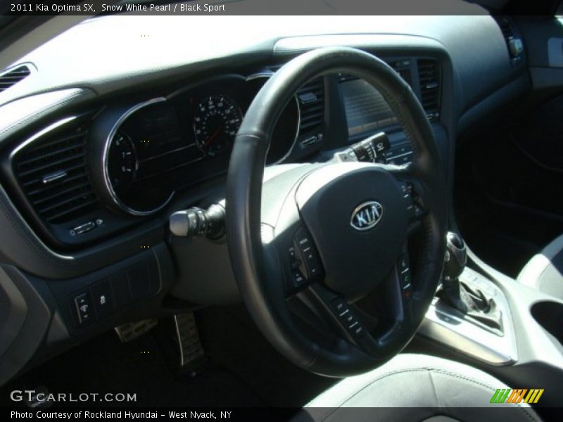Snow White Pearl / Black Sport 2011 Kia Optima SX