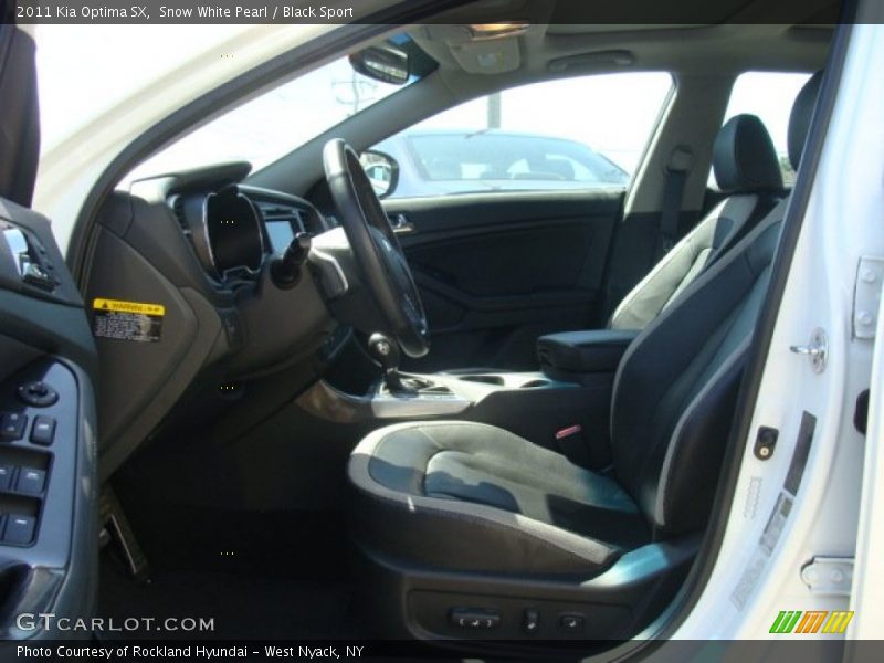 Snow White Pearl / Black Sport 2011 Kia Optima SX