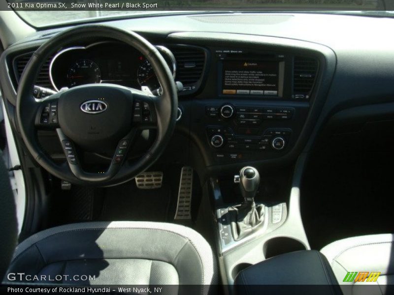 Snow White Pearl / Black Sport 2011 Kia Optima SX