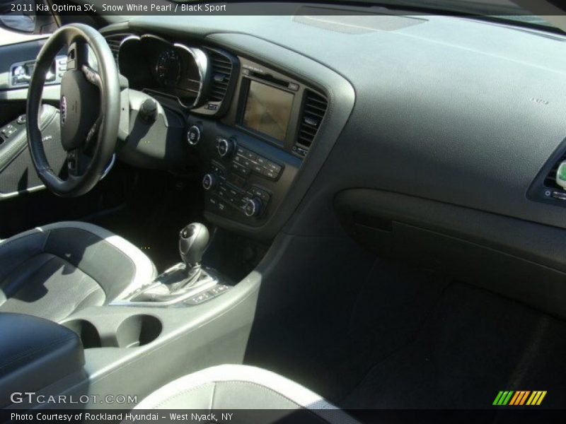Snow White Pearl / Black Sport 2011 Kia Optima SX