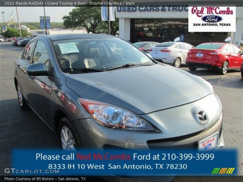 Dolphin Gray Mica / Black 2012 Mazda MAZDA3 i Grand Touring 4 Door