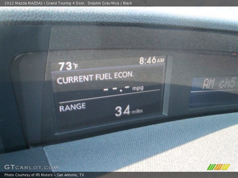 Dolphin Gray Mica / Black 2012 Mazda MAZDA3 i Grand Touring 4 Door