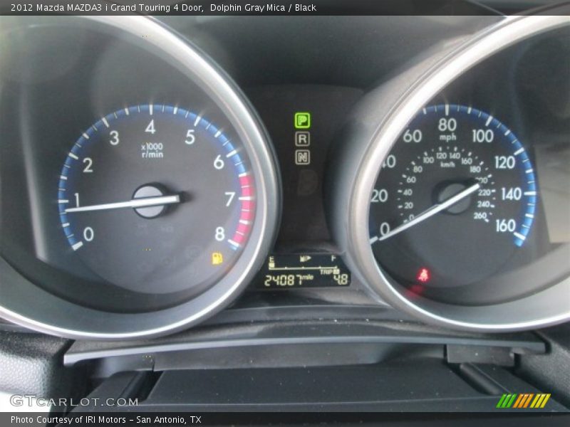 Dolphin Gray Mica / Black 2012 Mazda MAZDA3 i Grand Touring 4 Door