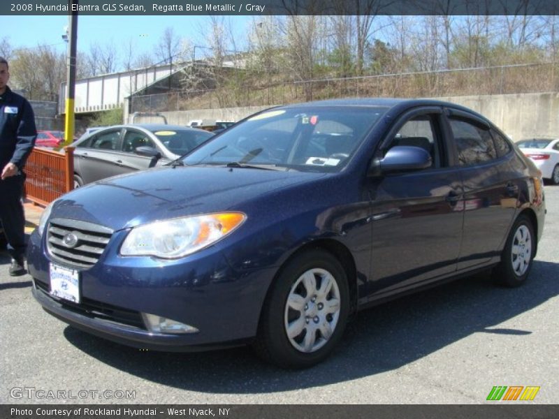Regatta Blue Metallic / Gray 2008 Hyundai Elantra GLS Sedan