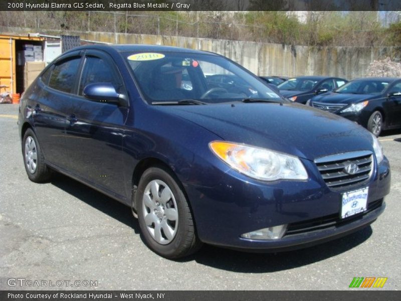 Regatta Blue Metallic / Gray 2008 Hyundai Elantra GLS Sedan