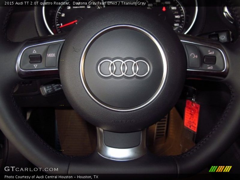 Daytona Gray Pearl Effect / Titanium Gray 2015 Audi TT 2.0T quattro Roadster