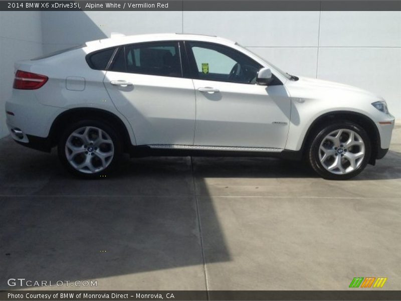 Alpine White / Vermilion Red 2014 BMW X6 xDrive35i