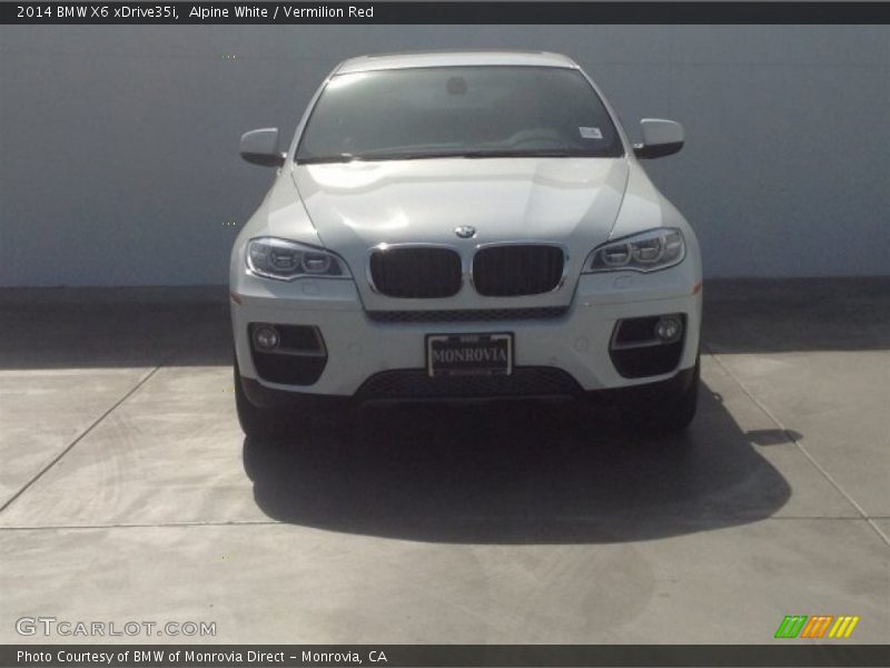 Alpine White / Vermilion Red 2014 BMW X6 xDrive35i