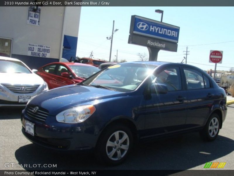 Dark Sapphire Blue / Gray 2010 Hyundai Accent GLS 4 Door