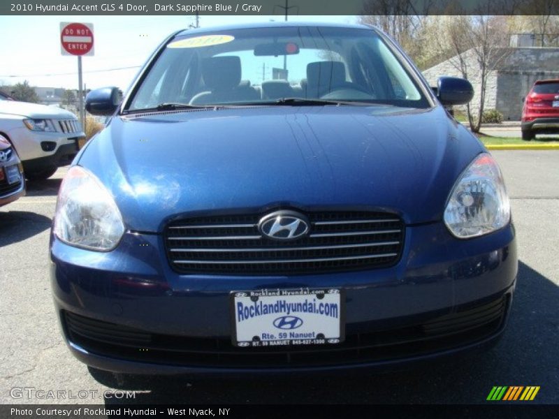 Dark Sapphire Blue / Gray 2010 Hyundai Accent GLS 4 Door