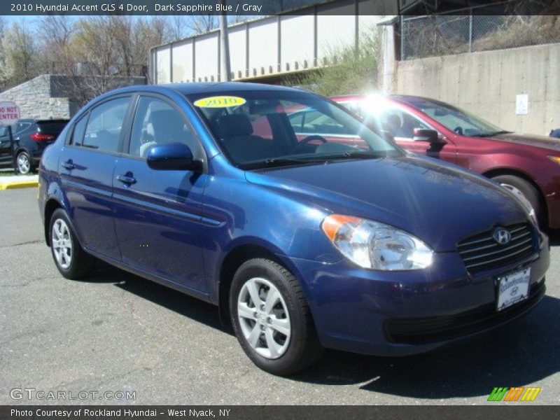 Dark Sapphire Blue / Gray 2010 Hyundai Accent GLS 4 Door
