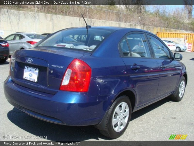Dark Sapphire Blue / Gray 2010 Hyundai Accent GLS 4 Door