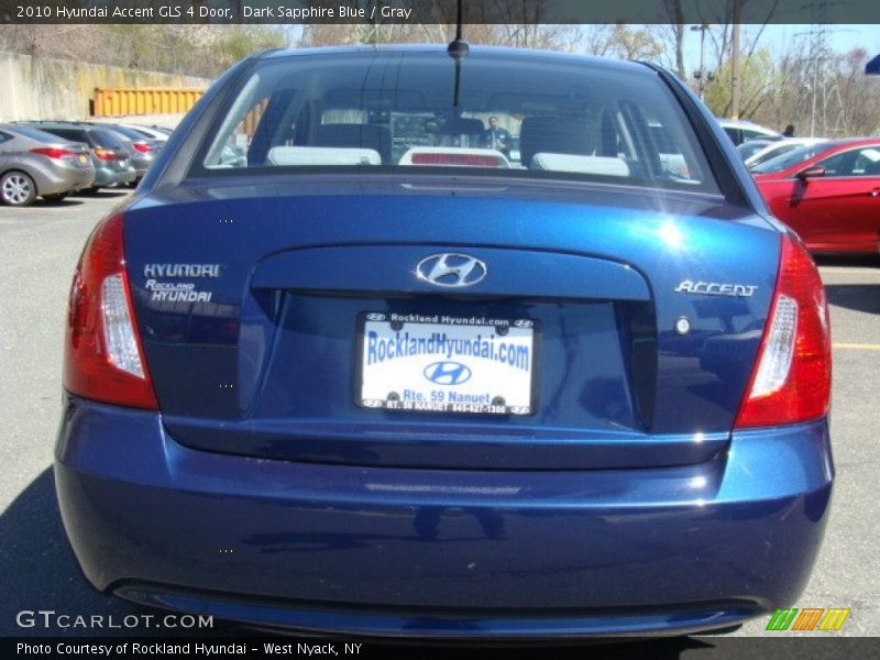 Dark Sapphire Blue / Gray 2010 Hyundai Accent GLS 4 Door