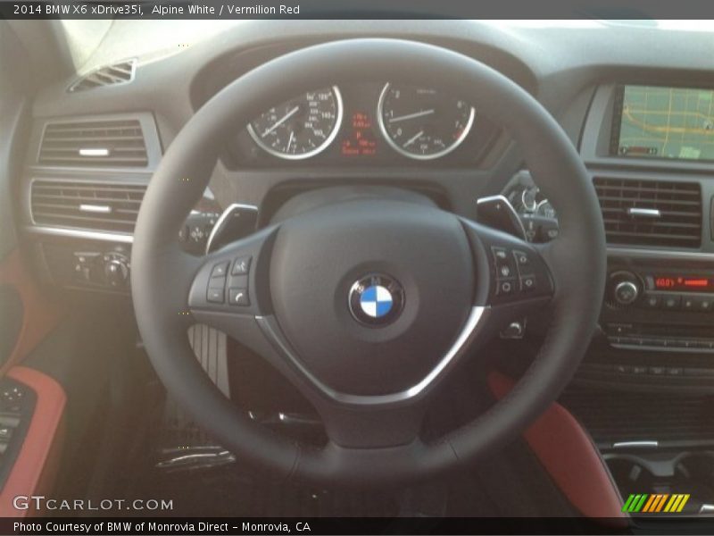 Alpine White / Vermilion Red 2014 BMW X6 xDrive35i