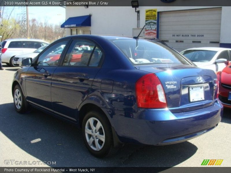 Dark Sapphire Blue / Gray 2010 Hyundai Accent GLS 4 Door