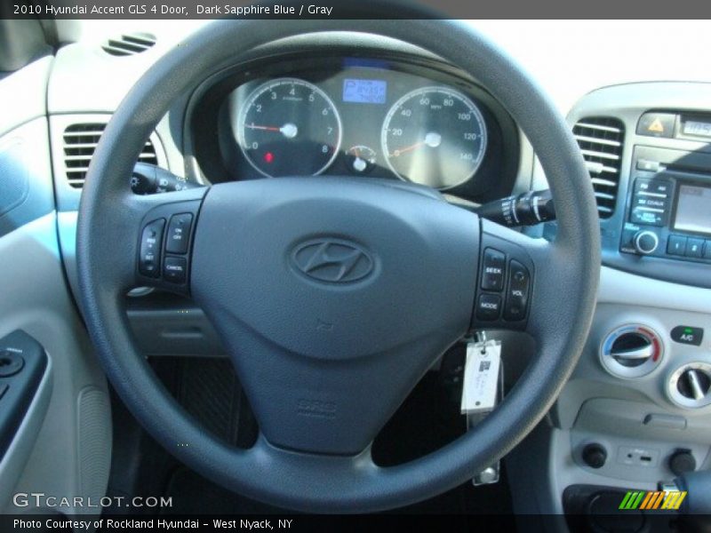 Dark Sapphire Blue / Gray 2010 Hyundai Accent GLS 4 Door