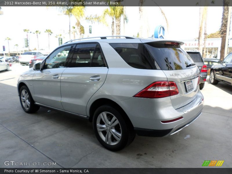 Iridium Silver Metallic / Black 2012 Mercedes-Benz ML 350 4Matic