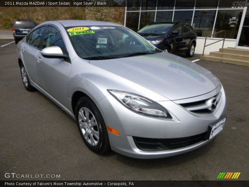 Ingot Silver / Black 2011 Mazda MAZDA6 i Sport Sedan