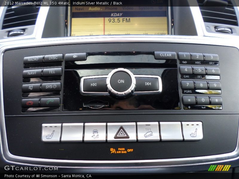 Iridium Silver Metallic / Black 2012 Mercedes-Benz ML 350 4Matic