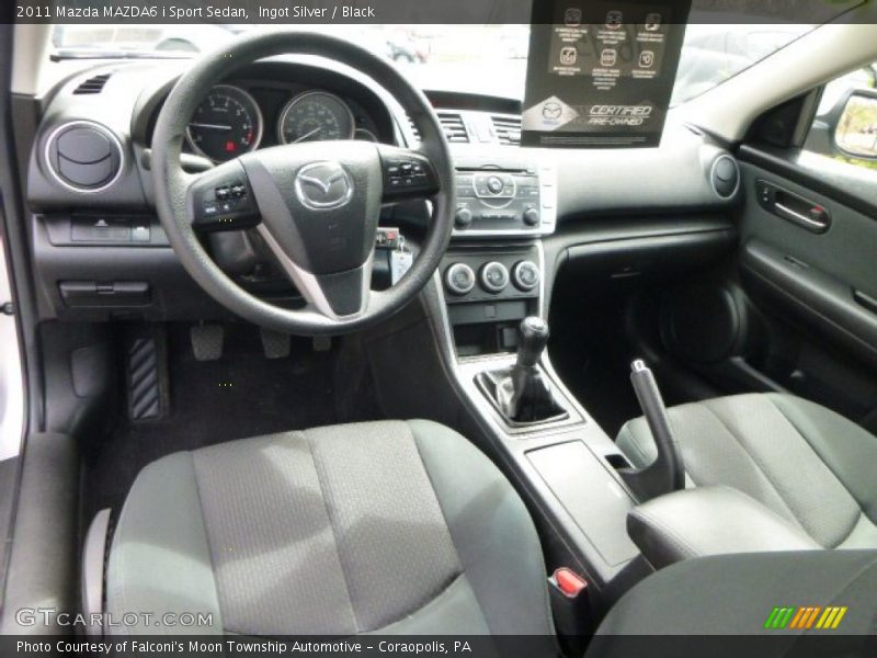 Ingot Silver / Black 2011 Mazda MAZDA6 i Sport Sedan