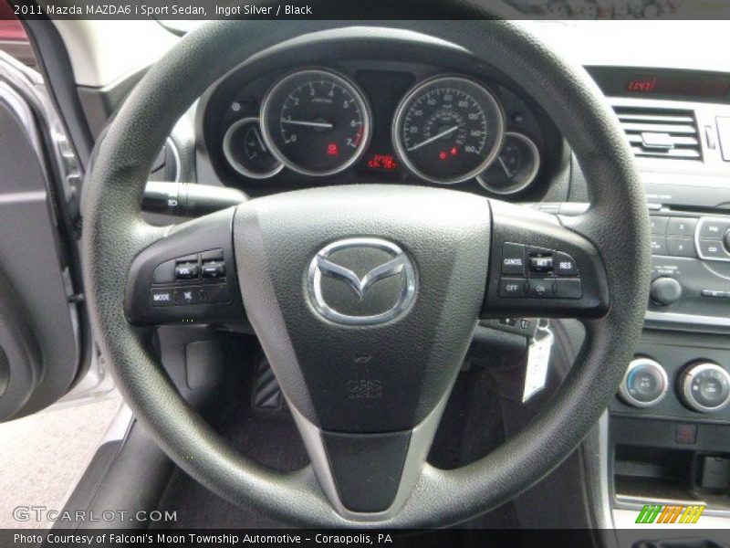 Ingot Silver / Black 2011 Mazda MAZDA6 i Sport Sedan