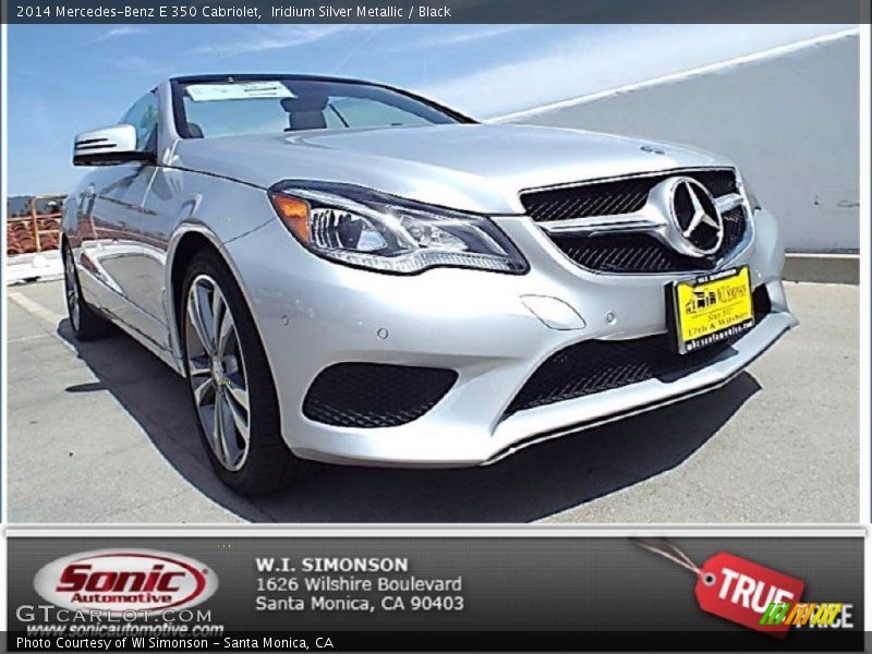 Iridium Silver Metallic / Black 2014 Mercedes-Benz E 350 Cabriolet