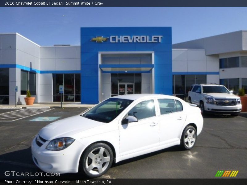 Summit White / Gray 2010 Chevrolet Cobalt LT Sedan