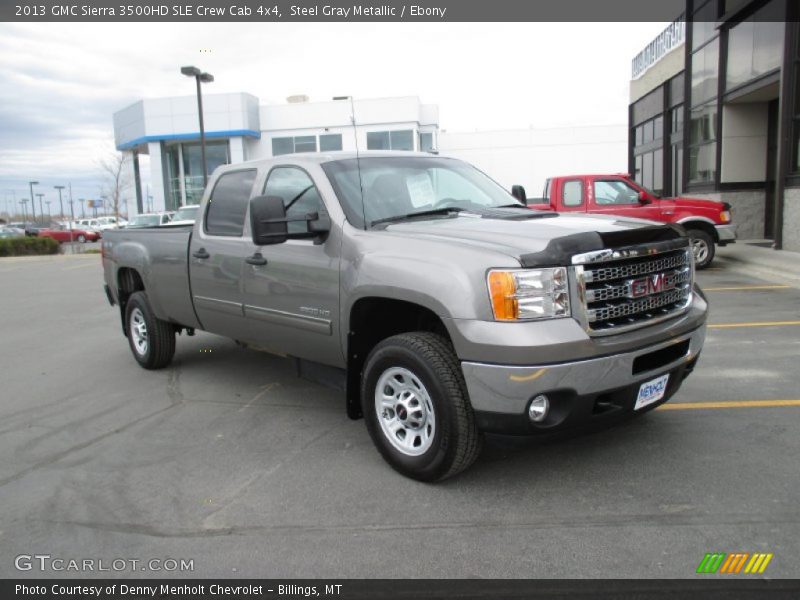 Steel Gray Metallic / Ebony 2013 GMC Sierra 3500HD SLE Crew Cab 4x4