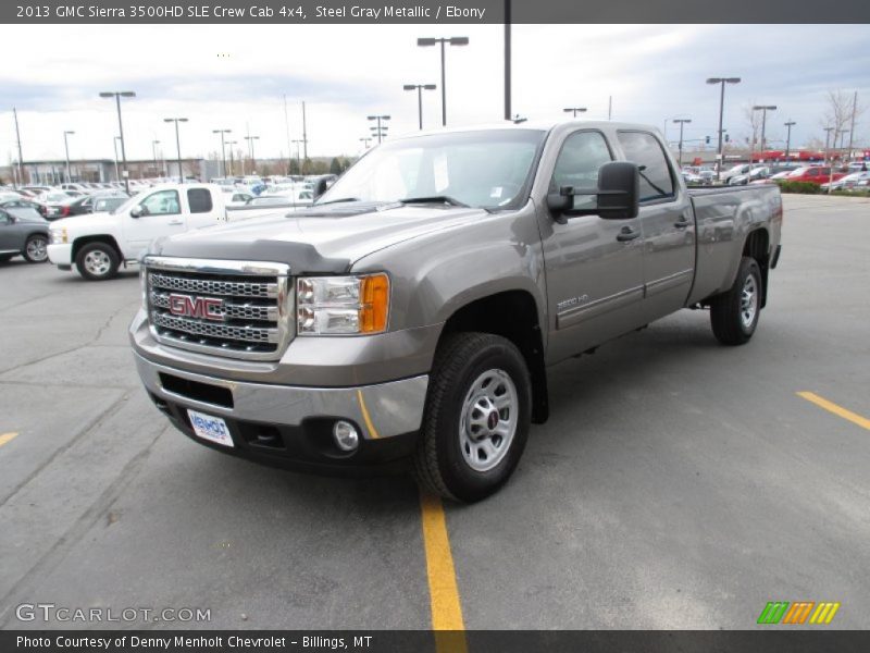 Steel Gray Metallic / Ebony 2013 GMC Sierra 3500HD SLE Crew Cab 4x4