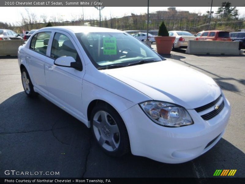 Summit White / Gray 2010 Chevrolet Cobalt LT Sedan