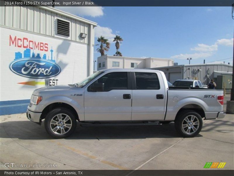 Ingot Silver / Black 2014 Ford F150 STX SuperCrew