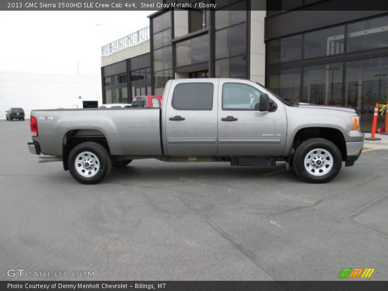 Steel Gray Metallic / Ebony 2013 GMC Sierra 3500HD SLE Crew Cab 4x4