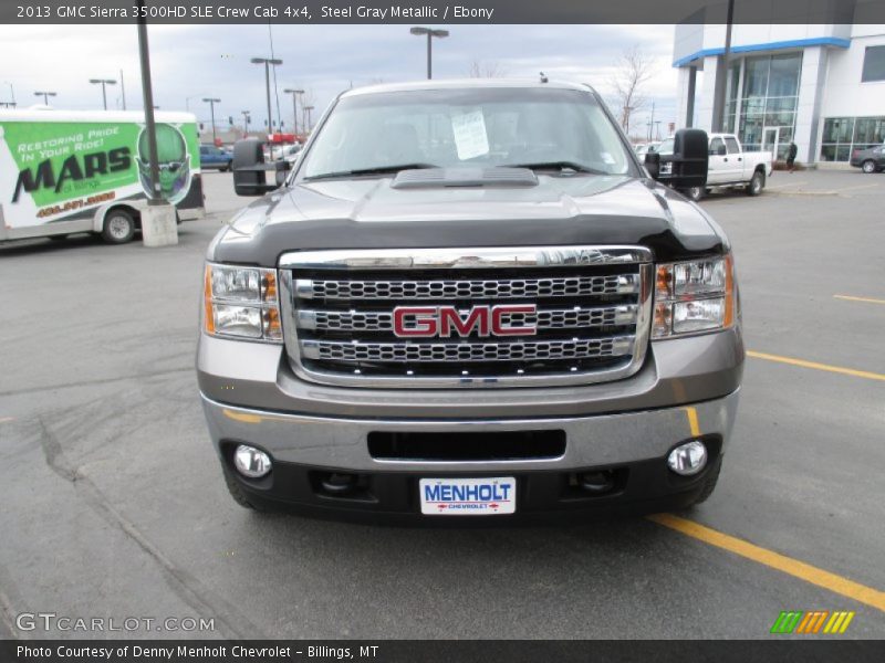 Steel Gray Metallic / Ebony 2013 GMC Sierra 3500HD SLE Crew Cab 4x4