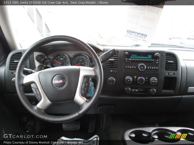 Steel Gray Metallic / Ebony 2013 GMC Sierra 3500HD SLE Crew Cab 4x4