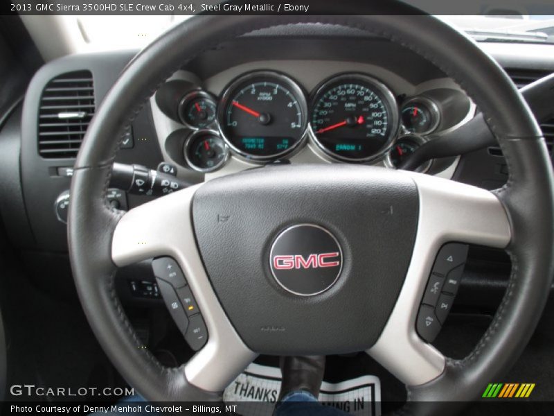 Steel Gray Metallic / Ebony 2013 GMC Sierra 3500HD SLE Crew Cab 4x4