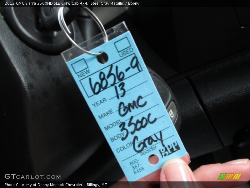 Steel Gray Metallic / Ebony 2013 GMC Sierra 3500HD SLE Crew Cab 4x4