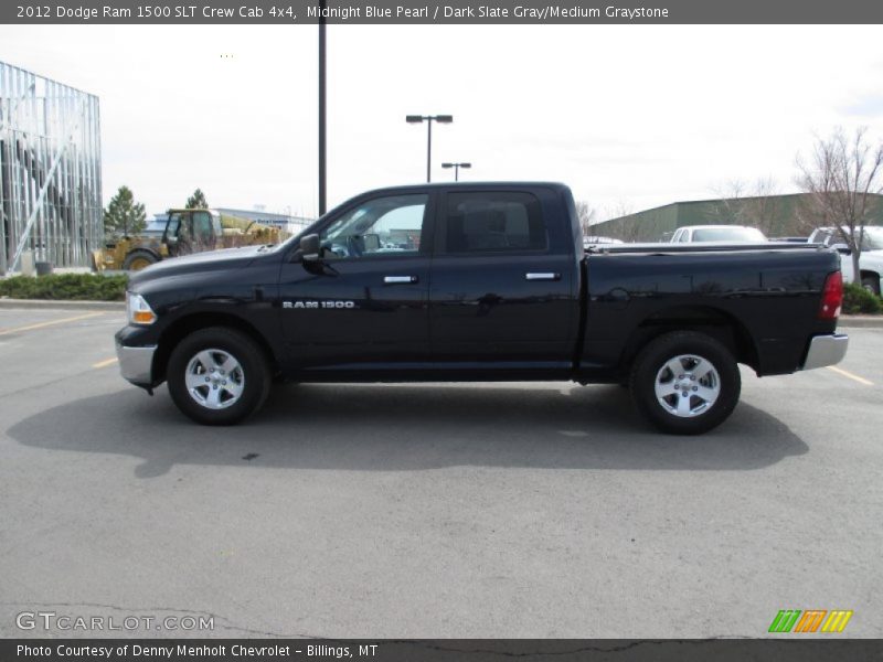Midnight Blue Pearl / Dark Slate Gray/Medium Graystone 2012 Dodge Ram 1500 SLT Crew Cab 4x4