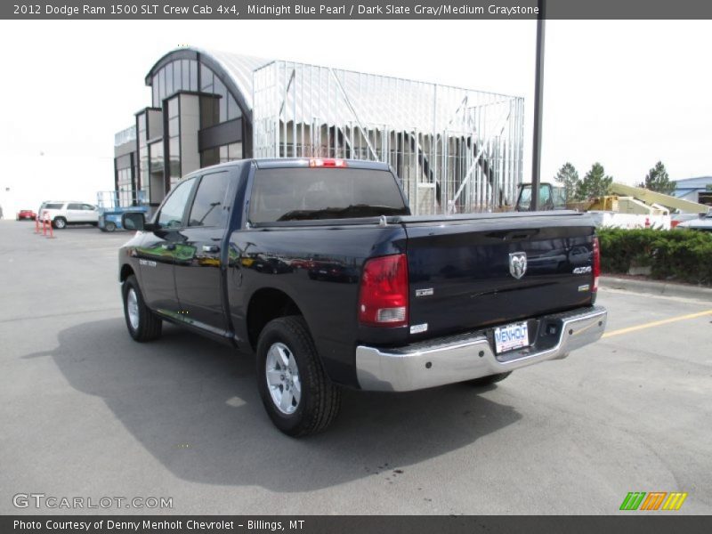 Midnight Blue Pearl / Dark Slate Gray/Medium Graystone 2012 Dodge Ram 1500 SLT Crew Cab 4x4