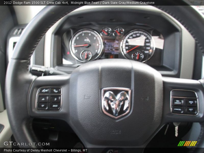 Midnight Blue Pearl / Dark Slate Gray/Medium Graystone 2012 Dodge Ram 1500 SLT Crew Cab 4x4