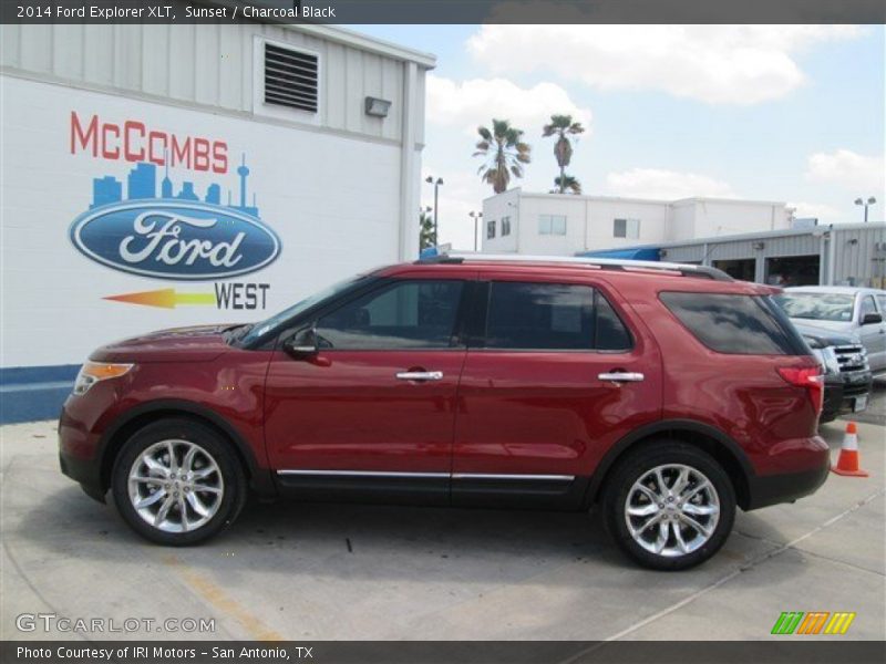 Sunset / Charcoal Black 2014 Ford Explorer XLT