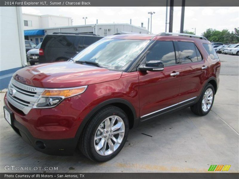 Sunset / Charcoal Black 2014 Ford Explorer XLT
