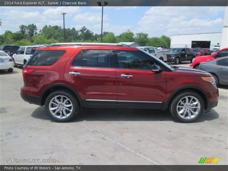 Sunset / Charcoal Black 2014 Ford Explorer XLT