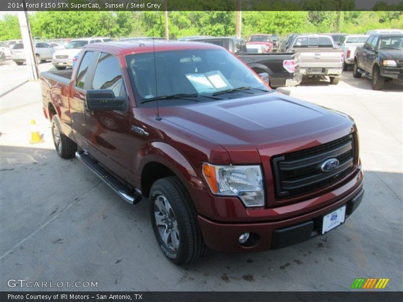 Sunset / Steel Grey 2014 Ford F150 STX SuperCab
